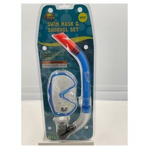 Surf Club Adult Swim Mask & Snorkel Set Shatterproof Blue